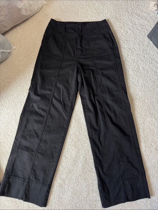 Anthropologie Pants - Anthropologie Black Wide-Leg Chinos